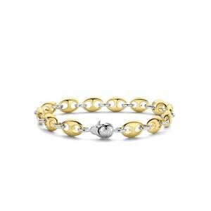 NEW TI SENTO women's coffee bean bracelet in gold/silver